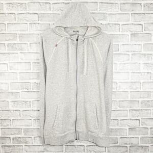 RHONE Men's Full Zip Heritage French Terry Hoodie in Gray Heather Size Large